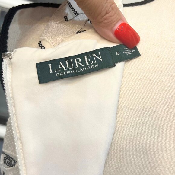 Lauren Ralph Lauren Black and White Sequence Evening Dress - Picture 9 of 9